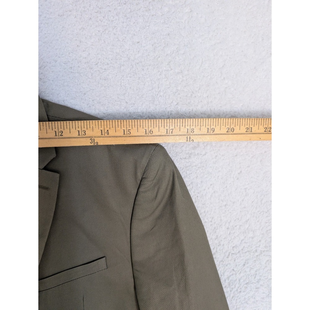 NEW H&M Men's Slim Fit Sport Coat Suit Jacket Blazer 36R 2 Button Vented Green - Picture 4 of 8